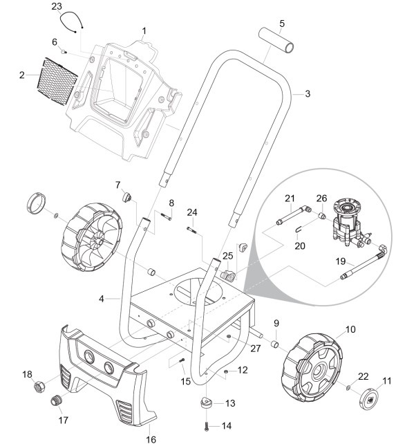 KARCHER G2600FH pressure washer parts list pump repair manual